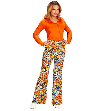 Widmann Damen 70er Bubble Flare Hose – Retro Vintage Stil - Fasnacht24.ch – Detailansicht