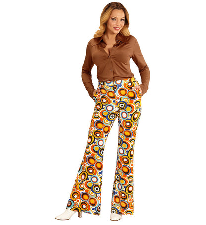 Widmann Damen 70er Bubble Flare Hose – Retro Vintage Stil - Fasnacht24.ch – Seitenansicht