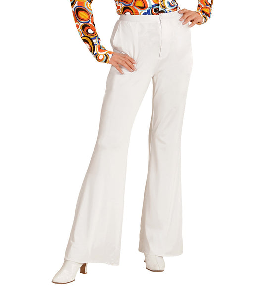 Widmann Weiße Damen Schlaghose – 70er Style Flared Pants - Fasnacht24.ch