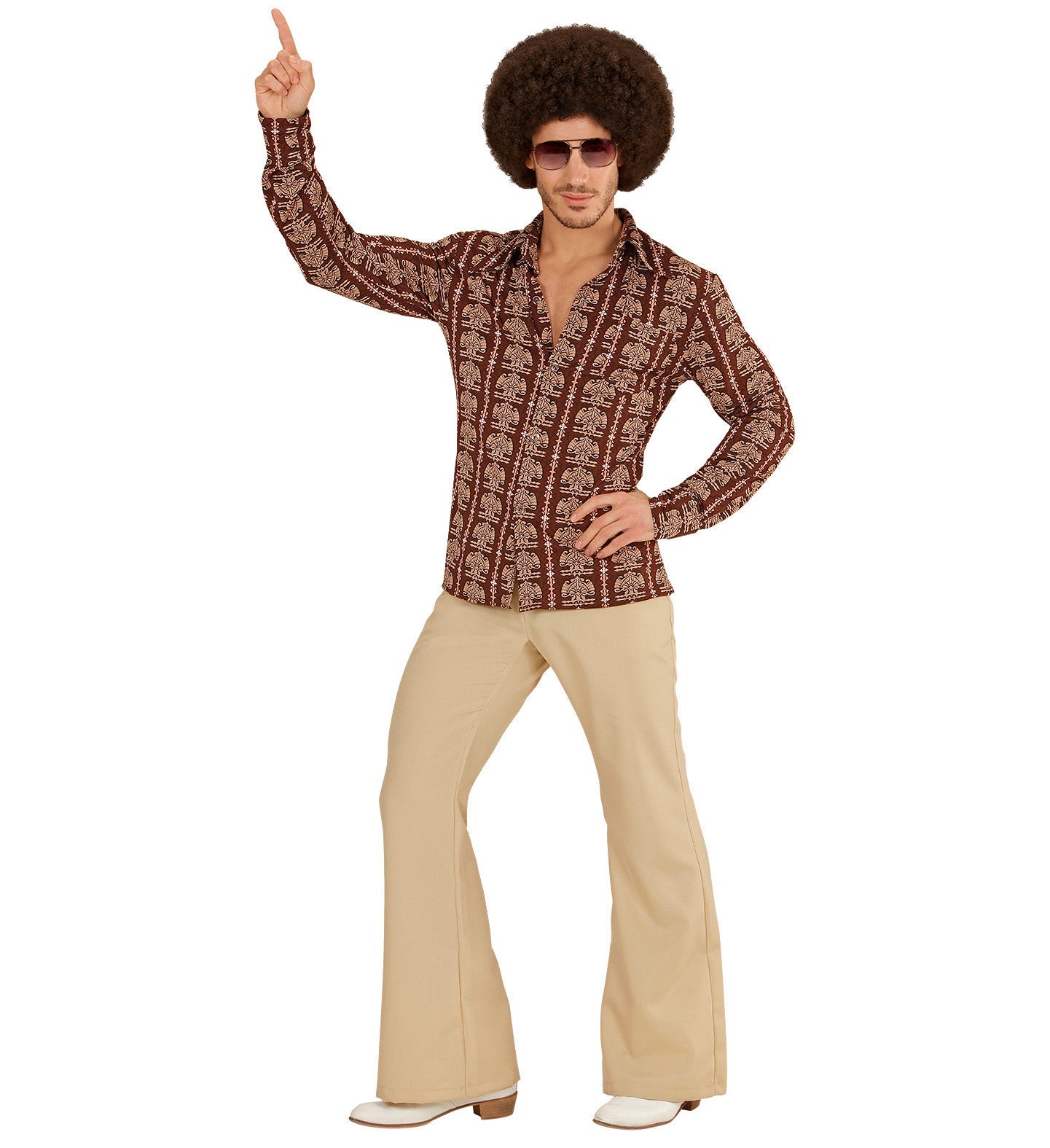 Widmann 70er Jahre Herrenhemd – Retro Disco Style, Baumwolle - Fasnacht24.ch