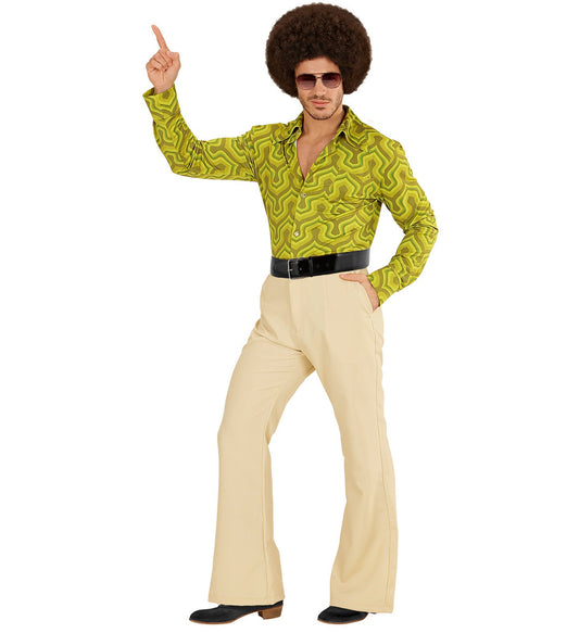 Schlaghose Beige – 70er Jahre Herrenhose von Widmann | Retro Stil - Fasnacht24.ch