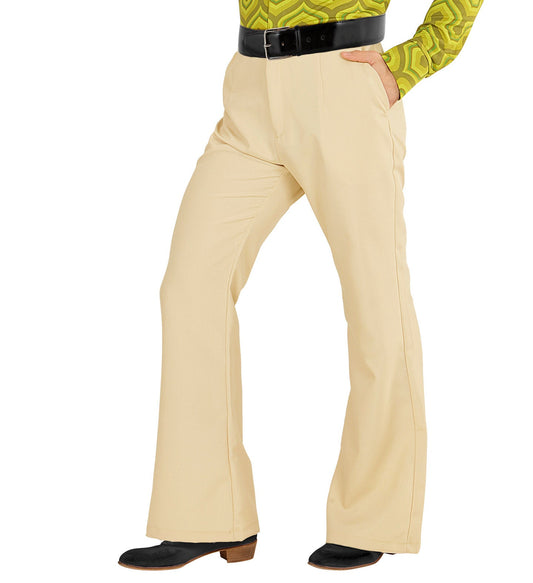 Schlaghose Beige – 70er Jahre Herrenhose von Widmann | Retro Stil - Fasnacht24.ch