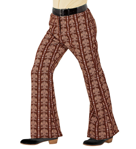Widmann Flared Herrenhose – 70er Jahre Beige Baumwolle - Fasnacht24.ch
