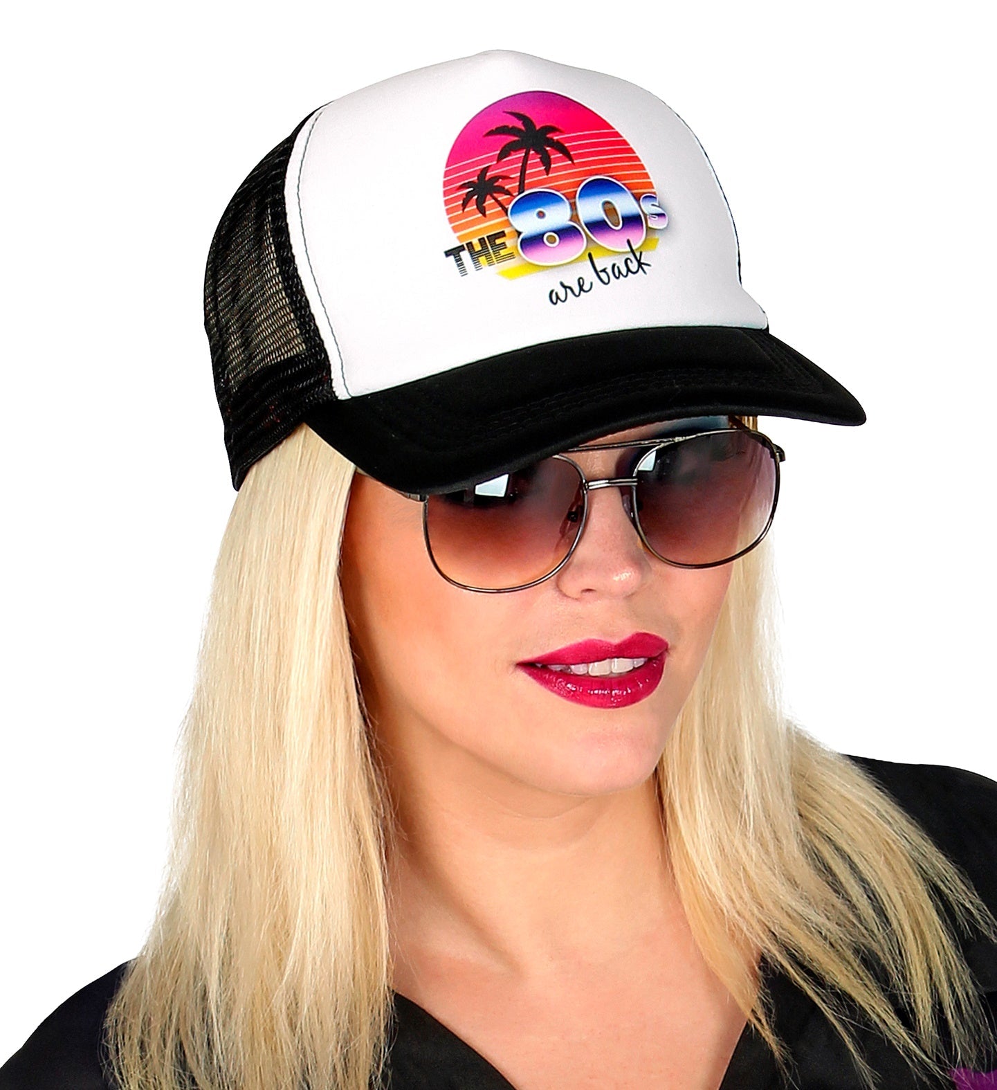 Unisex 80s retro character glasses with tinted UV-400 lenses and lightweight plastic frame.