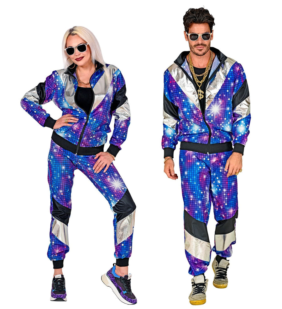 Widmann 80er Disco Trainingsanzug Unisex – Sternenprint Polyester - Fasnacht24.ch – Produktansicht