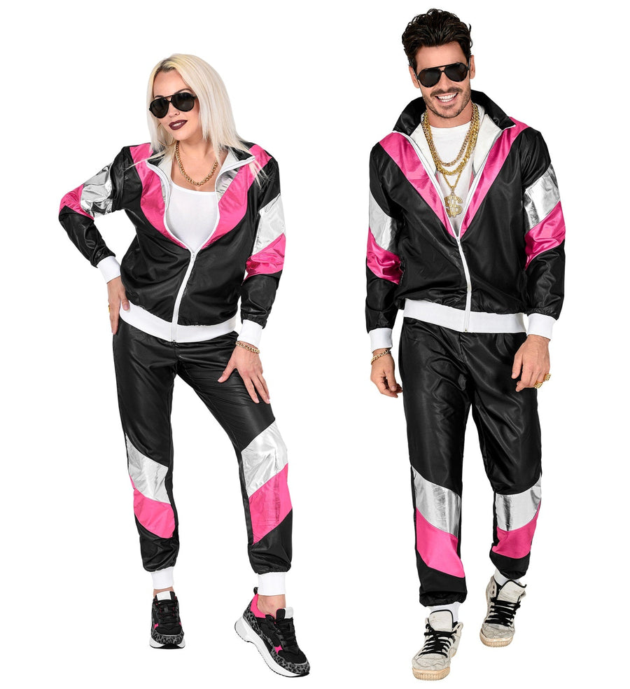 Widmann 80er Lederoptik Unisex Trainingsanzug – Retro Jogginganzug – Produktansicht