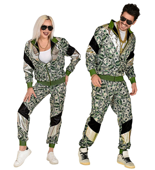 Widmann Trainingsanzug Unisex – 80er Jahre Dollar Money Jogginganzug - Fasnacht24.ch