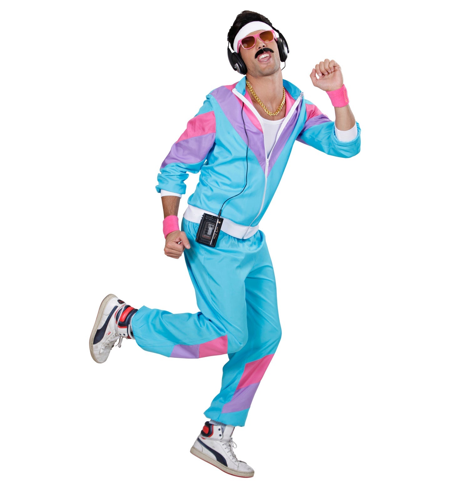 Widmann 80er Jahre Trainingsanzug Hellblau – Unisex Jogginganzug - Fasnacht24.ch