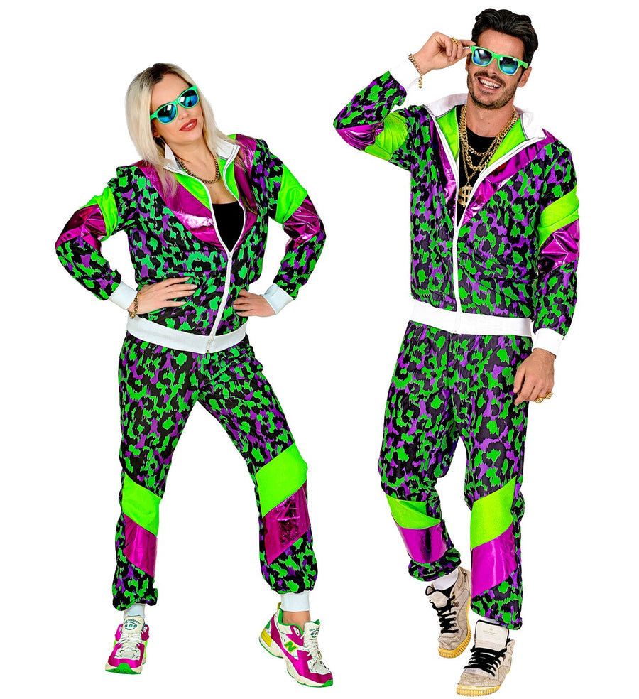 Widmann 80er Jahre Trainingsanzug – Unisex Retro Jogginganzug Neon - Fasnacht24.ch – Produktansicht