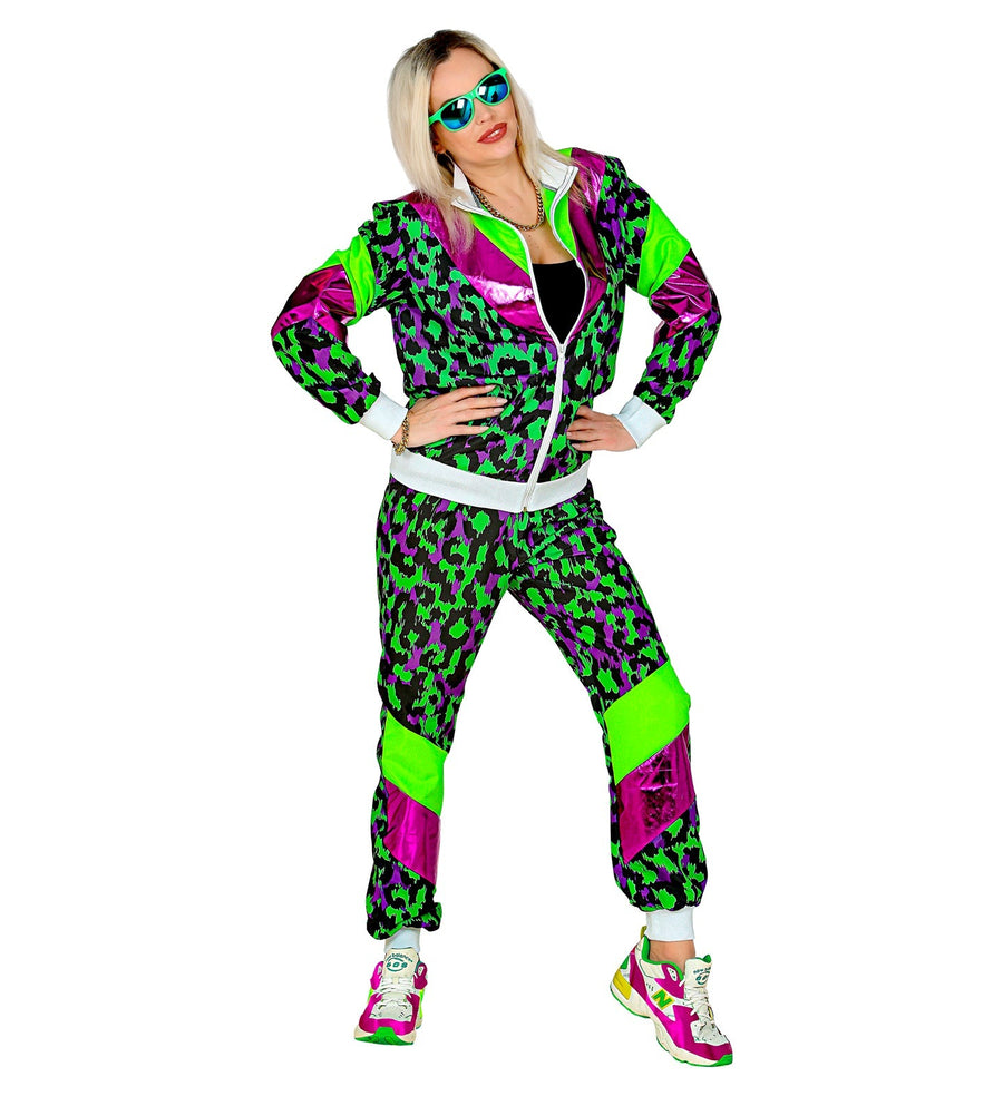 Widmann 80er Jahre Trainingsanzug – Unisex Retro Jogginganzug Neon - Fasnacht24.ch – Detailansicht