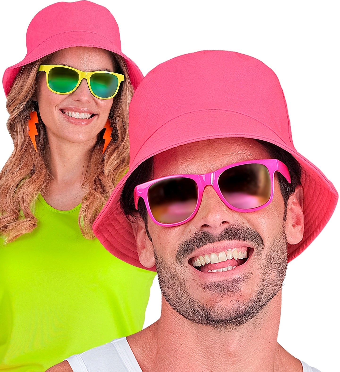 Widmann Neon Pink 80er Jahre Fischerhut – Leicht & Bequem - Fasnacht24.ch