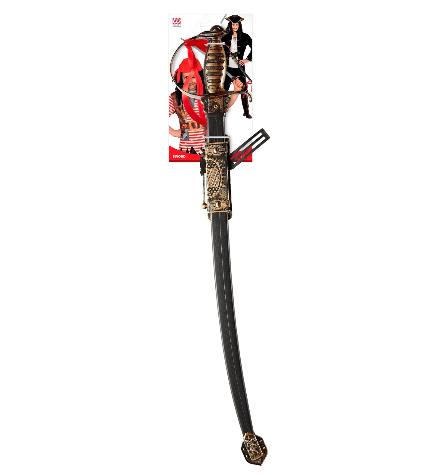 Dekoratives Florett mit geätzter Klinge, 68 cm lang, aus Stahl und leichtem Metall.