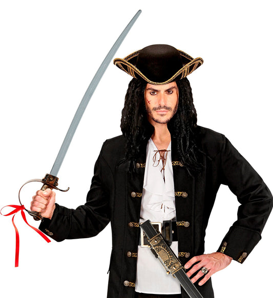 Dekoratives Florett mit geätzter Klinge, 68 cm lang, vintage Motive und leichtem Griff.