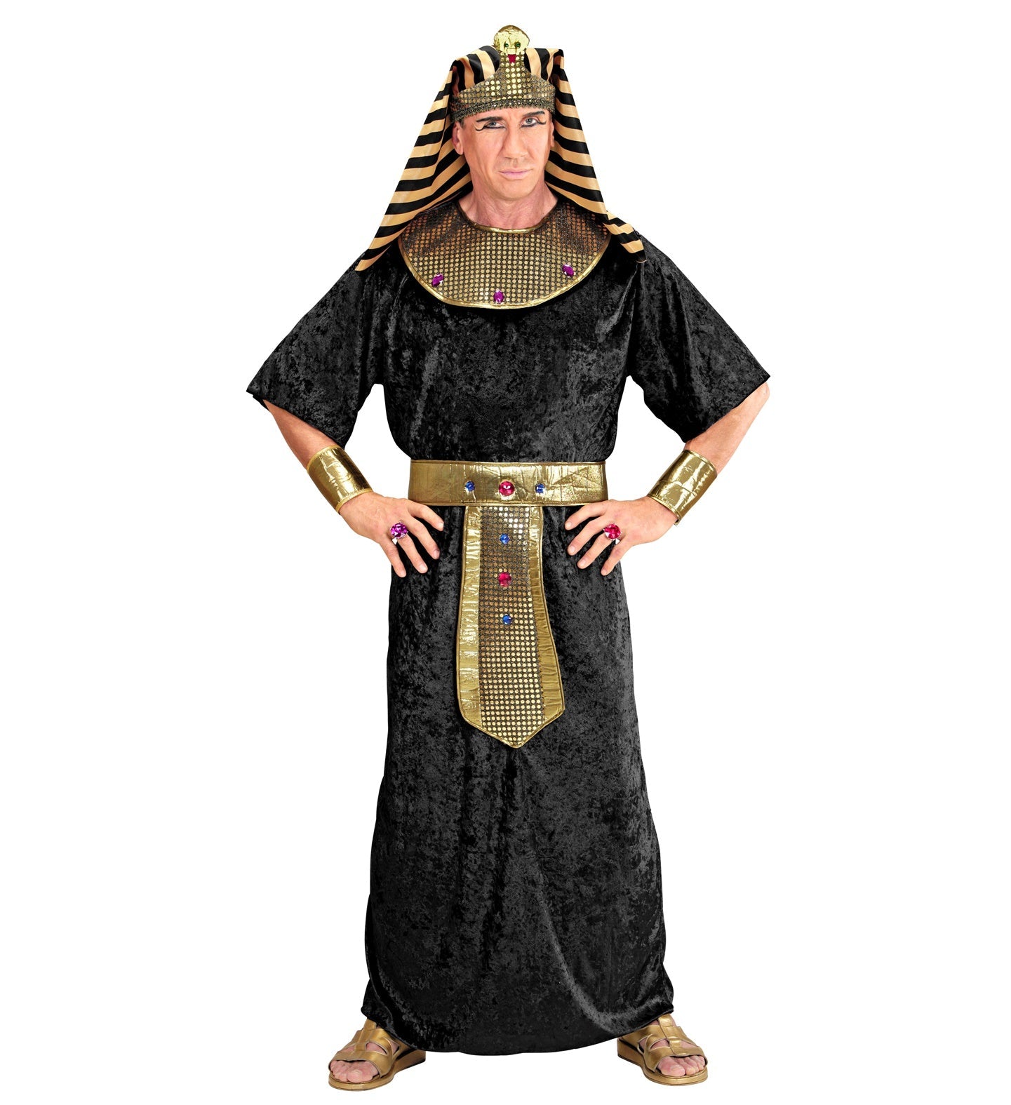 Widmann Pharao Kostüm Tutanchamun – Herren Tunika Set Grün Gold - Fasnacht24.ch