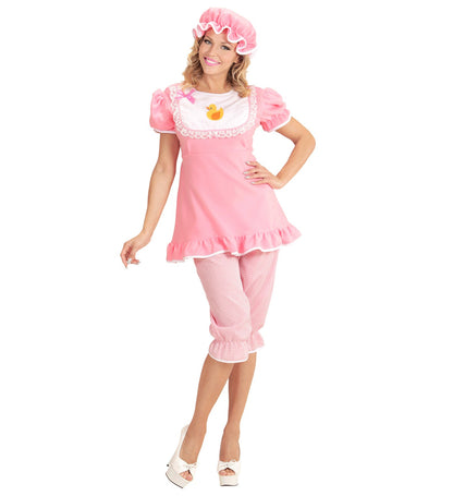Widmann Baby Mädchen Kostüm Rosa mit Oberteil, Lätzchen, kurzer Hose und Mütze - Fasnacht24.ch – Detailansicht