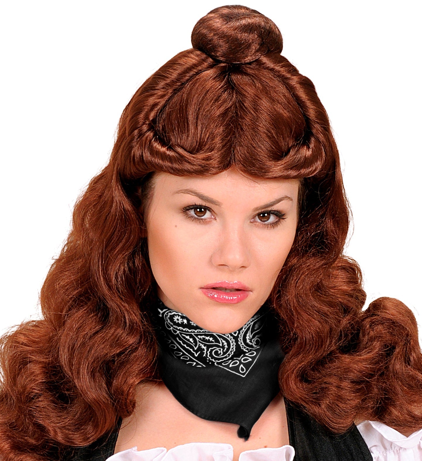 Schwarzes Baumwoll-Bandana 55x55 cm quadratisches Tuch für Haare und Hals