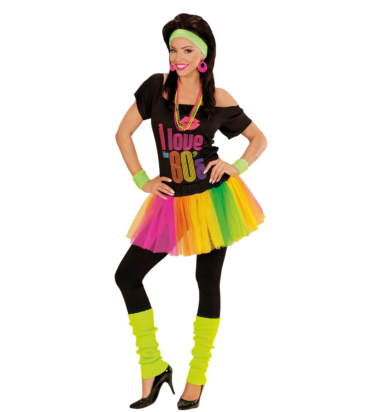 Neon grüne Beinstulpen aus weichem Strick für Damen, ideal für Sport und Freizeit.