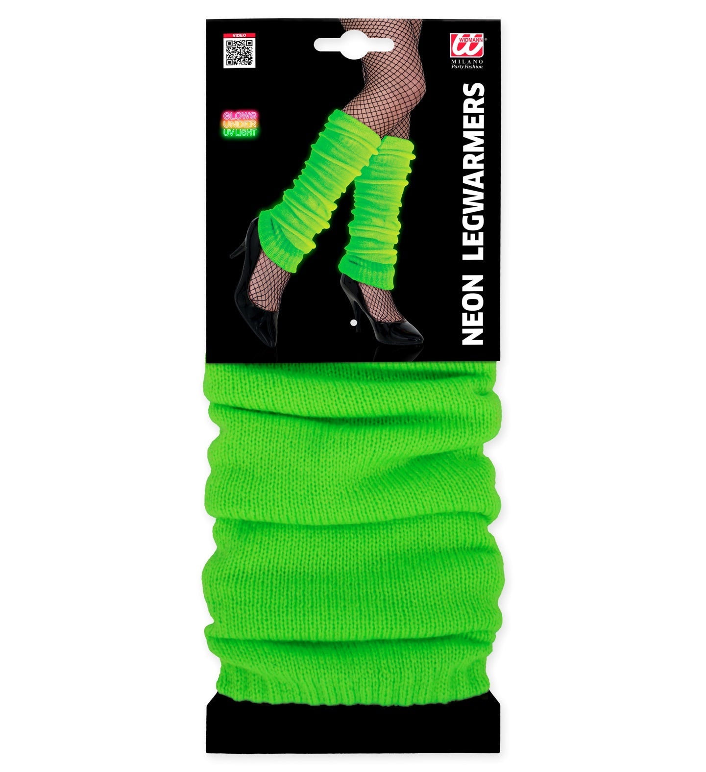 Neon grüne Beinstulpen aus weichem Strick für Damen, ideal für Sport und Freizeit.