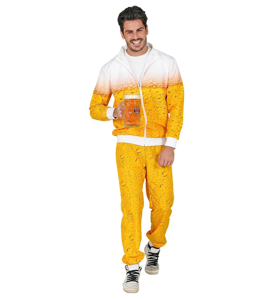 Widmann Bier Trainingsanzug – Unisex Jogginganzug Mit Retro 80er/90er Design – Detailansicht