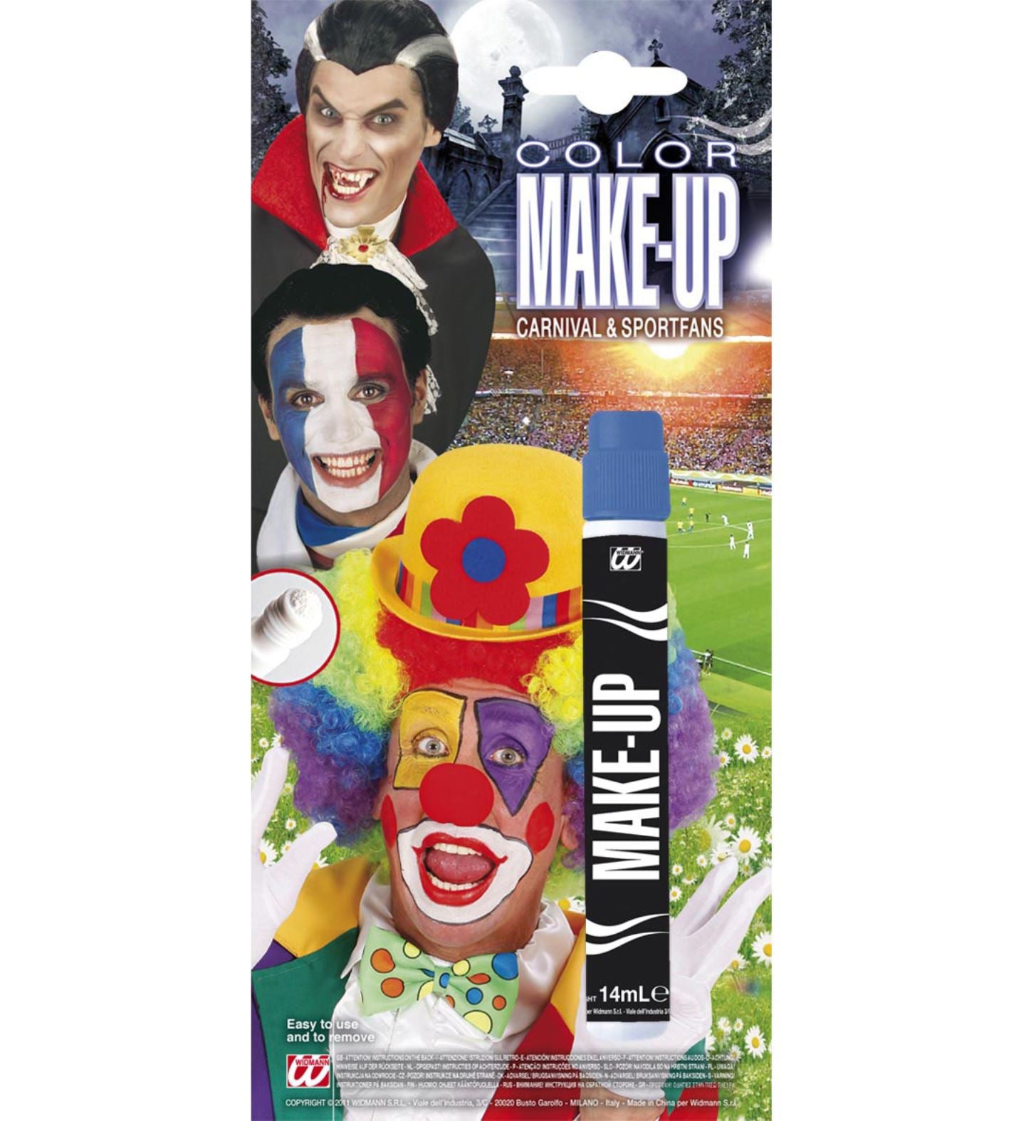 Blauer Widmann Schminkstift mit cremiger, wischfester Farbe für Gesicht und Körper