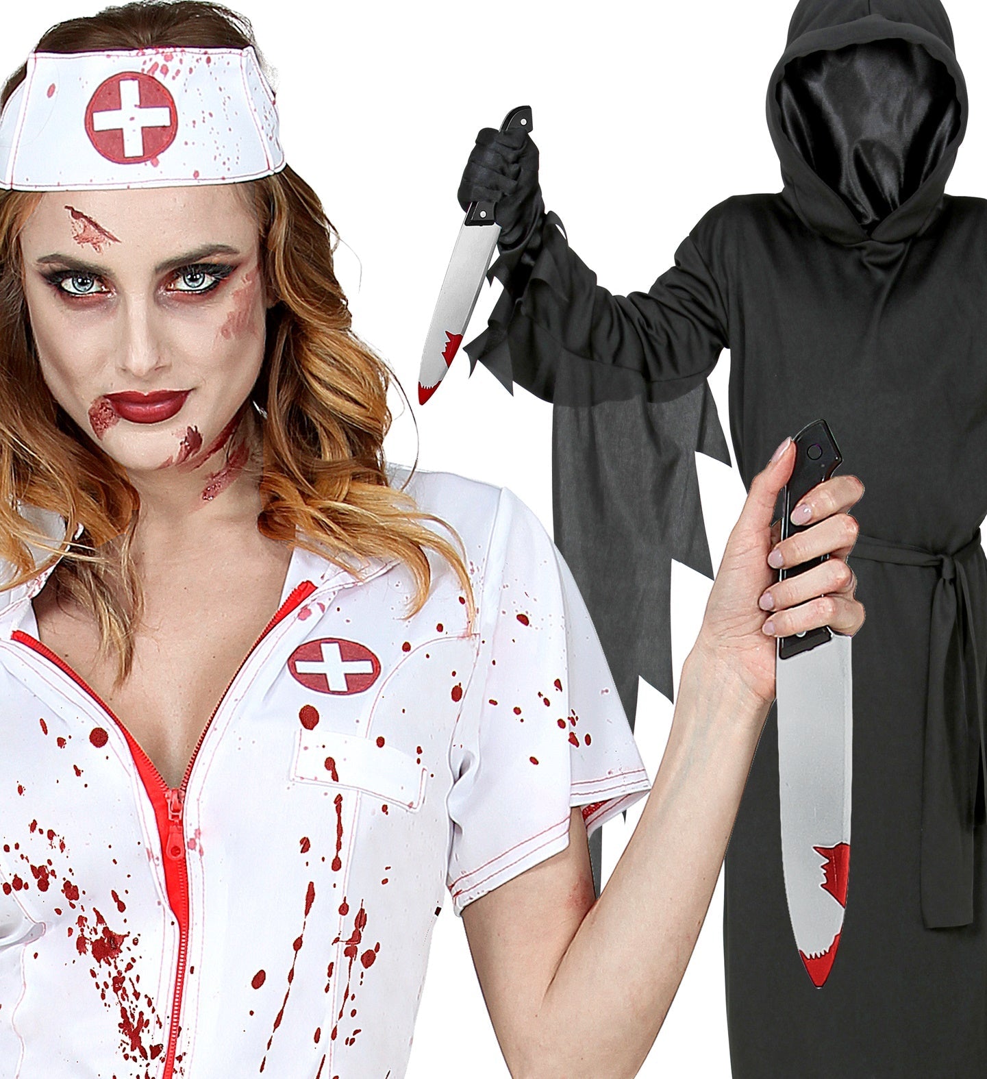 Widmann Bloody Halloween Messer – Realistische 30cm Plastik Dekowaffe - Fasnacht24.ch