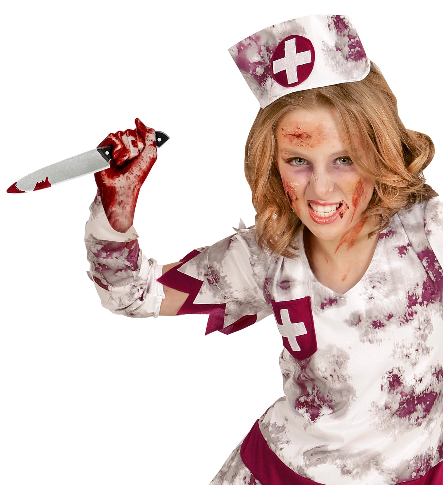 Widmann Bloody Halloween Messer – Realistische 30cm Plastik Dekowaffe - Fasnacht24.ch