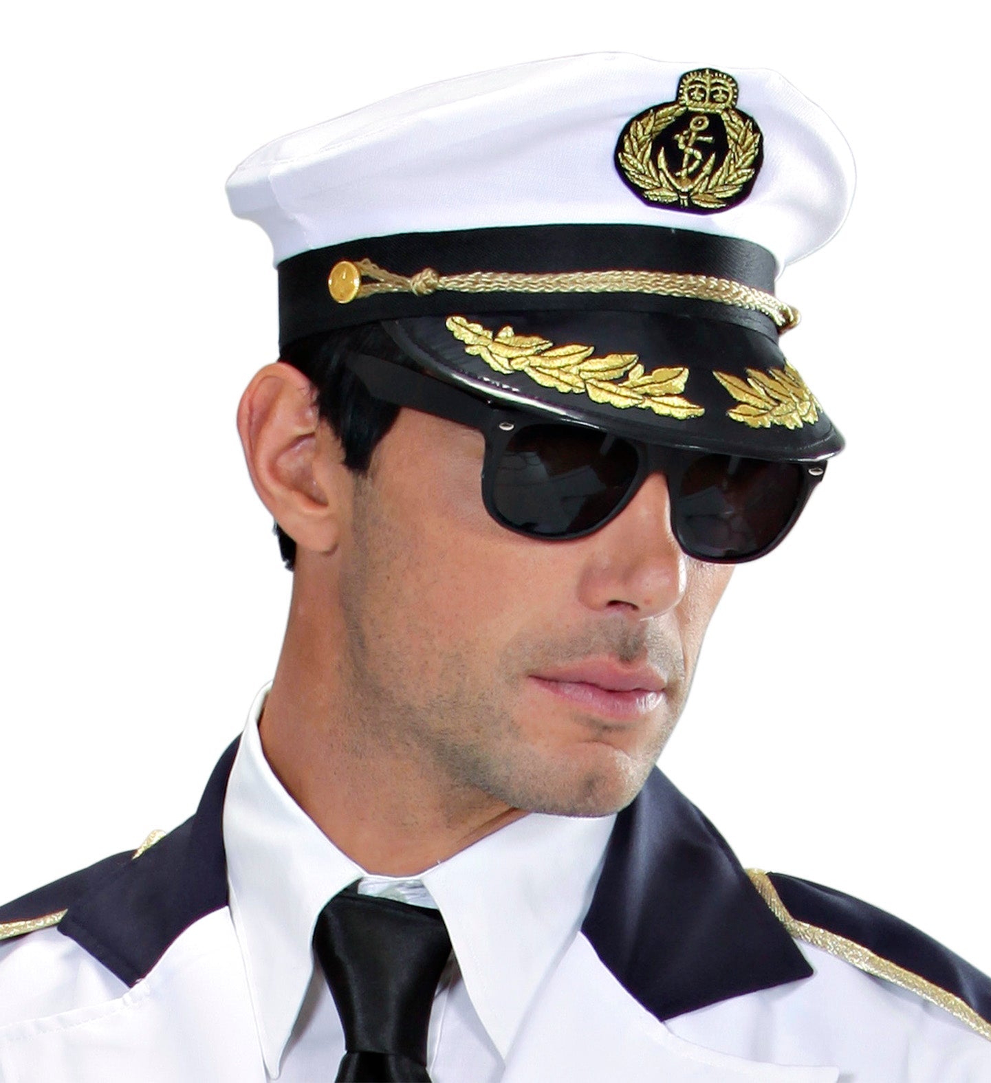 Schwarze Widmann-Sonnenbrille mit dunklen Gläsern und UV-Schutz.