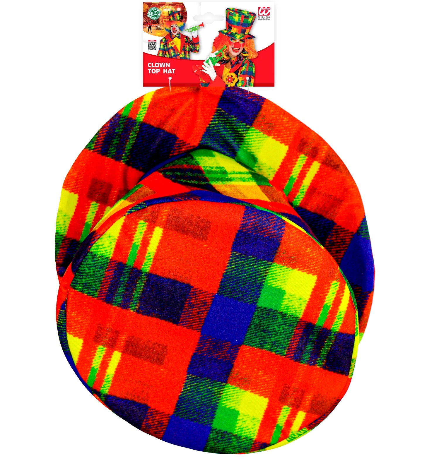 Bunter Zylinder aus Filz mit Regenbogenstreifen, leichter Clown-Hut für Erwachsene.