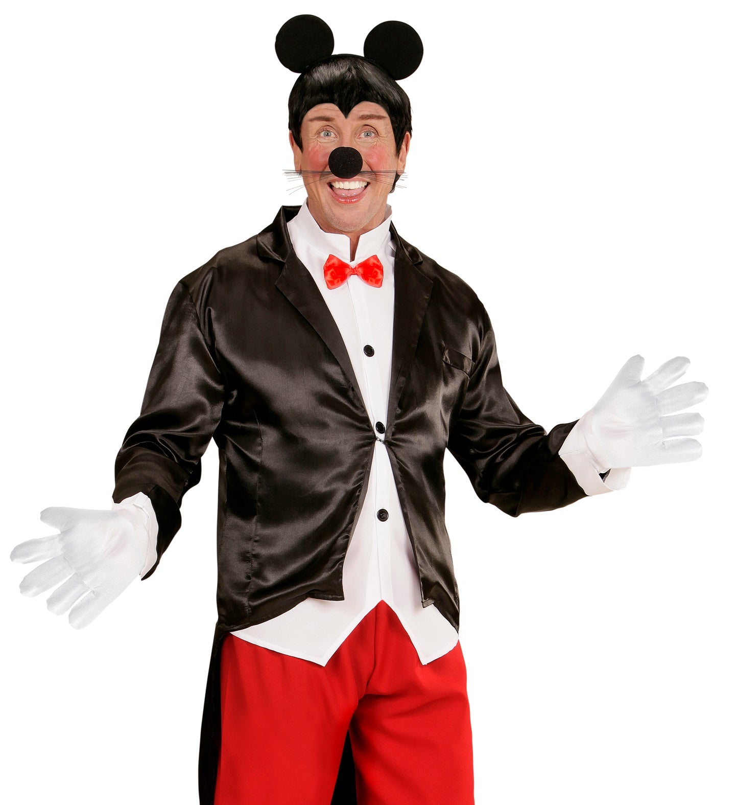 Weiße Fleece-Handschuhe mit 3D-Cartoon-Nähten für unisex Winterkomfort.