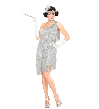 "CHARLESTON" (Kleid, Pailletenhalsband, Stirnband mit Feder) – Ansicht 5