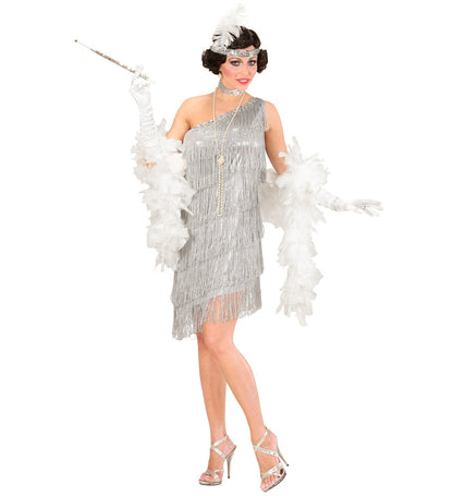 "CHARLESTON" (Kleid, Pailletenhalsband, Stirnband mit Feder) – Ansicht 4