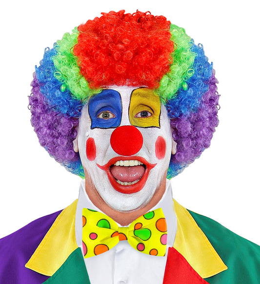 Gelbe Fliege mit bunten Punkten, verstellbar, für Kinder und Erwachsene, Clown-Design