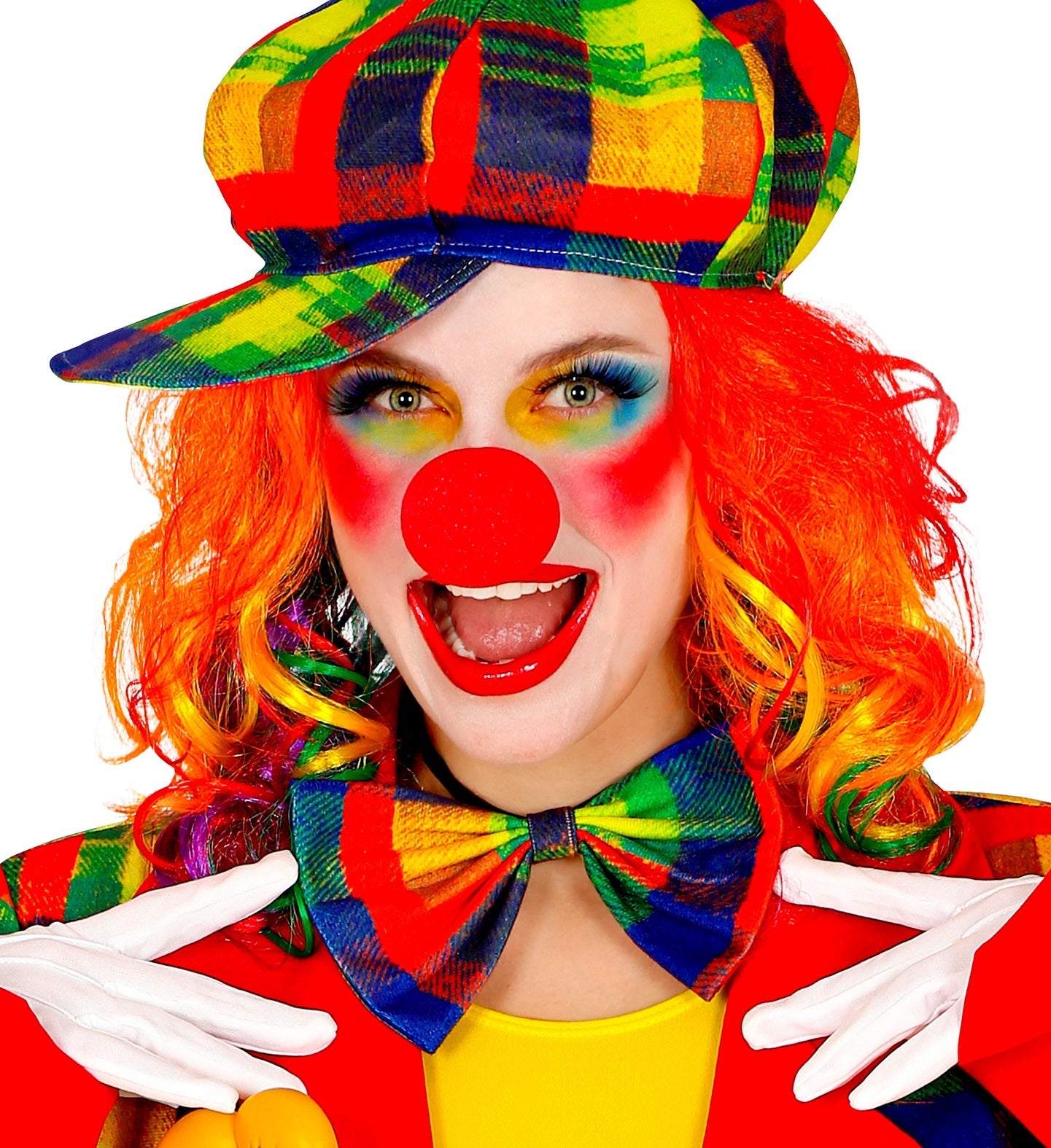 Widmann Clown Fliege – Bunte Gemusterte Satin Bow Tie Universalgröße - Fasnacht24.ch