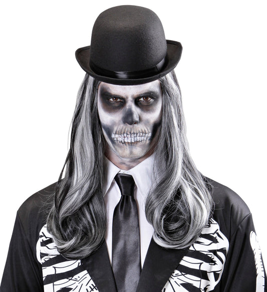 Widmann Deluxe Melone – Schwarzer Bowlerhut Aus Dickem Filz - Fasnacht24.ch