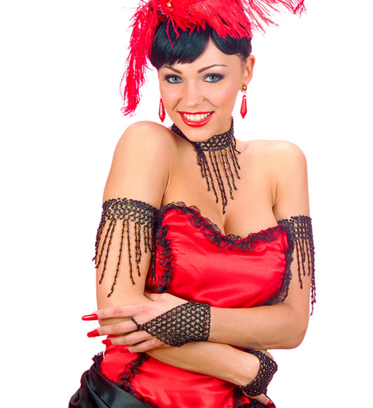 Schwarzes Perlen Armband – Dianetten von Widmann | Komfortabler Sitz - Fasnacht24.ch