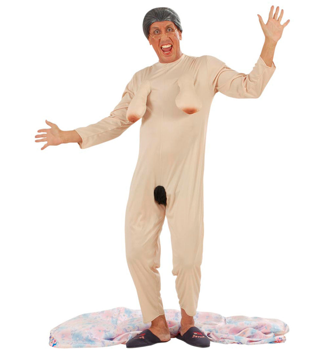 Exhibitionisten Oma mit Sexy Overall & Morgenmantel - Fasnacht24.ch