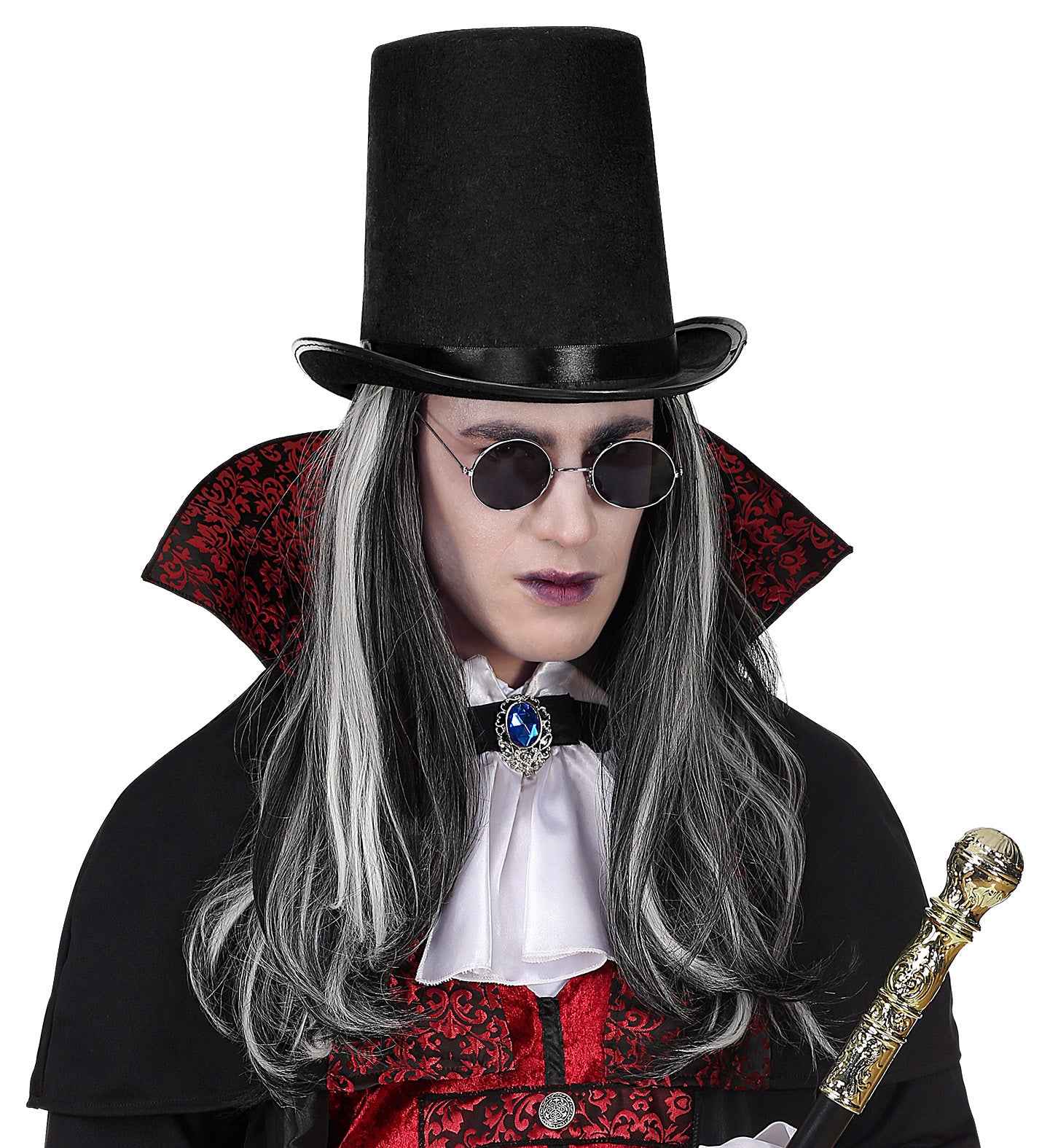 Widmann Extra Large Schwarzer Filz Zylinderhut – Victorian Stil - Fasnacht24.ch