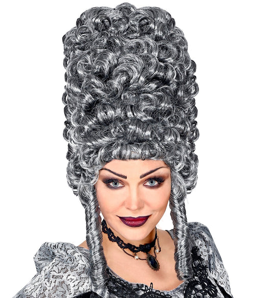 Widmann Gothic Perücke – Extra Hoch Lady Wig Grau – Herren Cosplay - Fasnacht24.ch