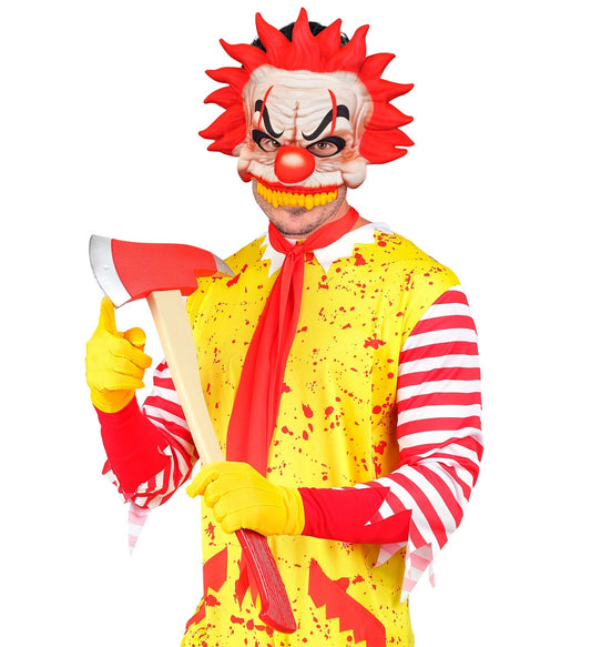 Feuerwehraxt 60 cm mit geschmiedetem Stahlkopf und rot-gelbem glasfaserverstärktem Griff