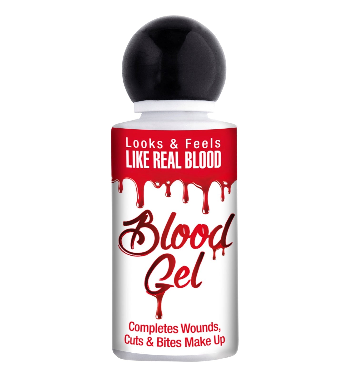 Flasche mit 28 ml gelatinösem Blut, rot und realistisch für Horror-Make-up.
