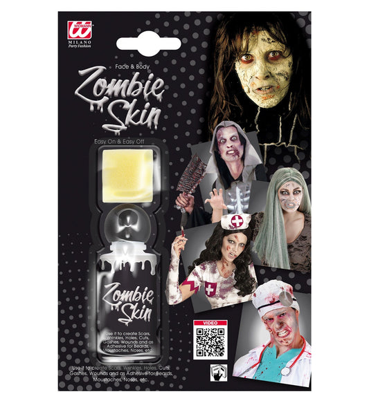 Widmann Zombiehaut Make-Up Set – Wasserbasiert Mit Schwammflasche - Fasnacht24.ch