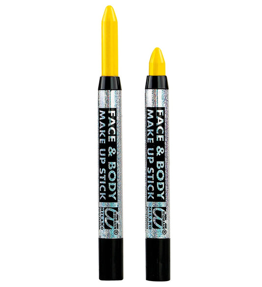 Widmann Neon Gelber Gesichtsfarbe Stick 3,5ml – 80er Jahre Make-up - Fasnacht24.ch