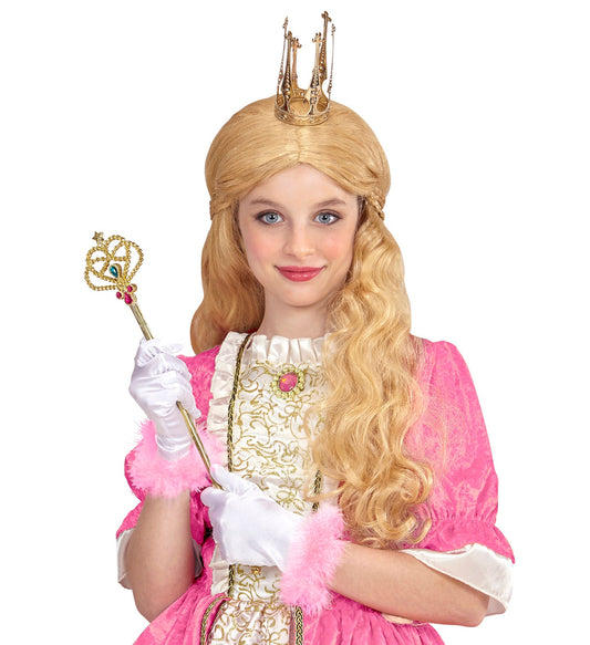 Widmann Satinhandschuhe für Kinder – Marabou Besatz, Weich & Elastisch - Fasnacht24.ch