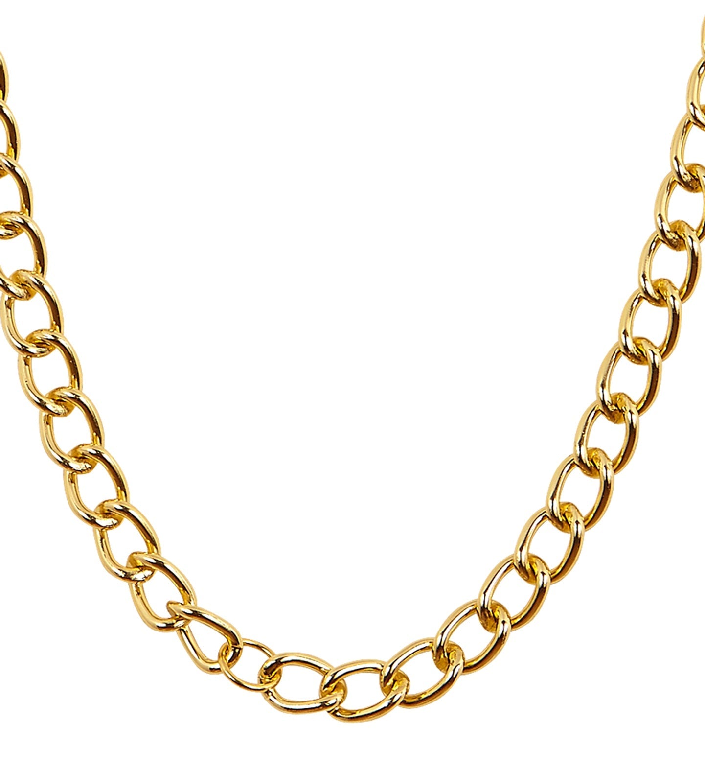 Goldfarbene Halskette von Widmann, 120 cm lang, im Retro-Stil der 80er/90er Jahre.