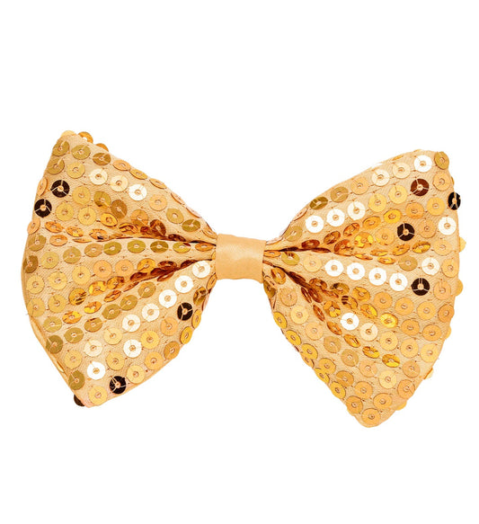 Widmann Goldene Pailletten Fliege – Verstellbar, Polyester - Fasnacht24.ch