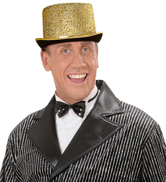 Widmann Goldener Lurex Zylinderhut Aus Filz – Handgefertigt - Fasnacht24.ch