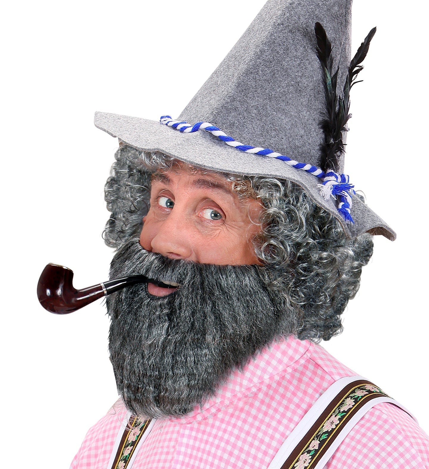 Grauer Vollbart von Widmann, elastisch, vielseitig für Kostüme und Charaktere.