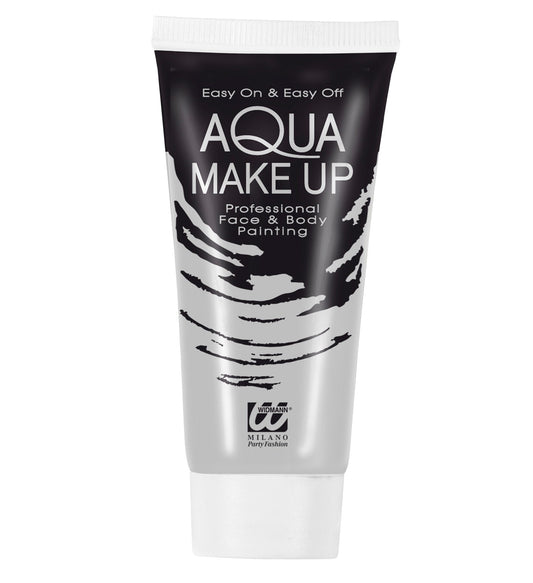 Tube of Widmann Aqua Makeup in neutral grey, 30ml, ready-to-use.