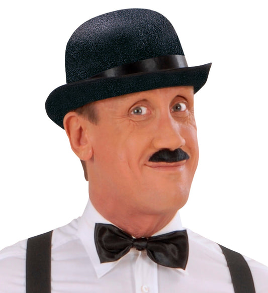 Felt Melone Hut – Widmann Schwarzer Bowler Für Vintage Kostüme - Fasnacht24.ch