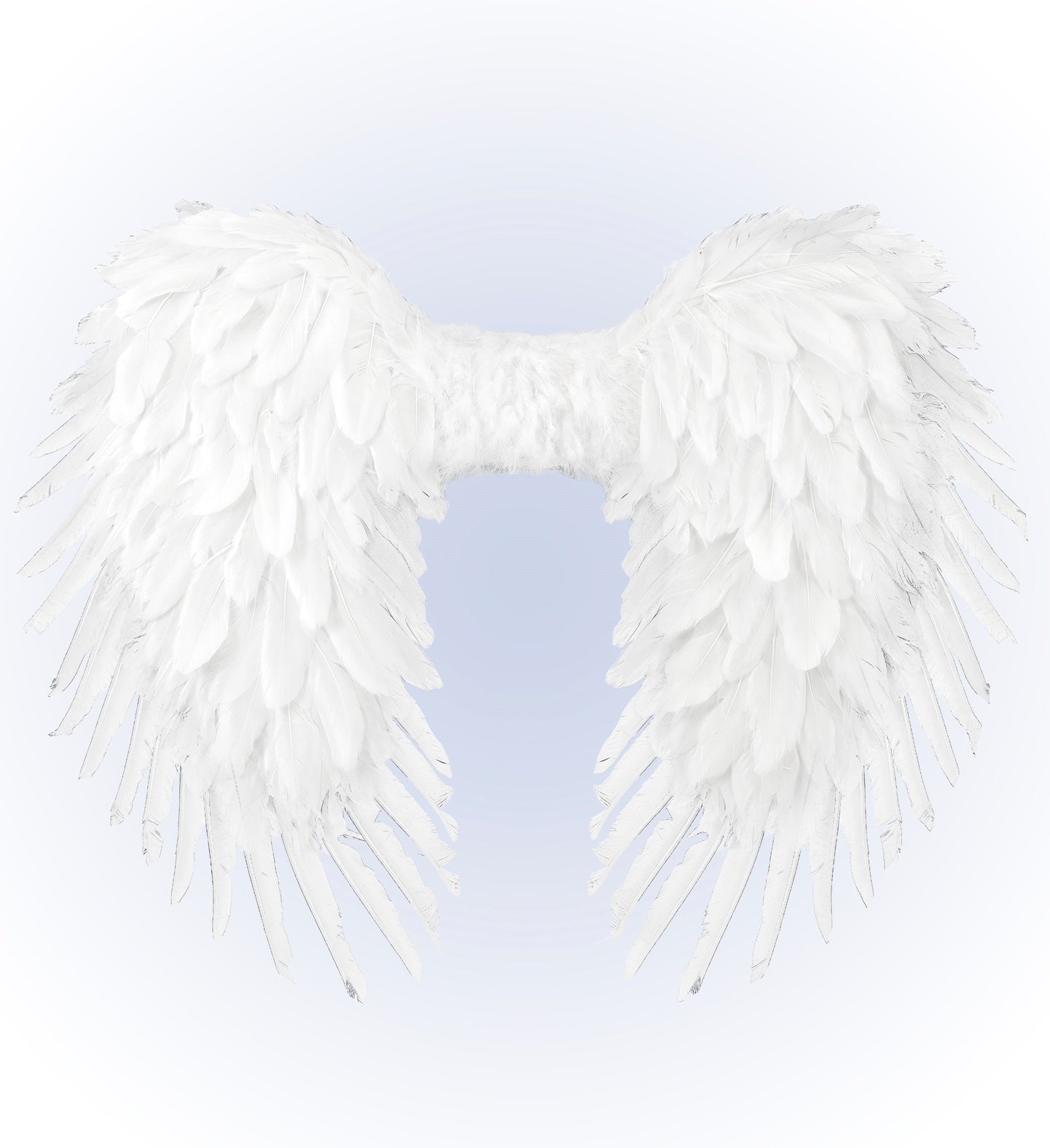 Widmann Weiße Große Faltbare Federn Flügel – 80x60 cm - Fasnacht24.ch